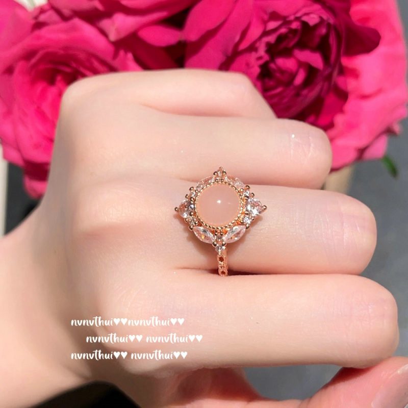 309ZZ plating powder gold powder agate sunflower open ring